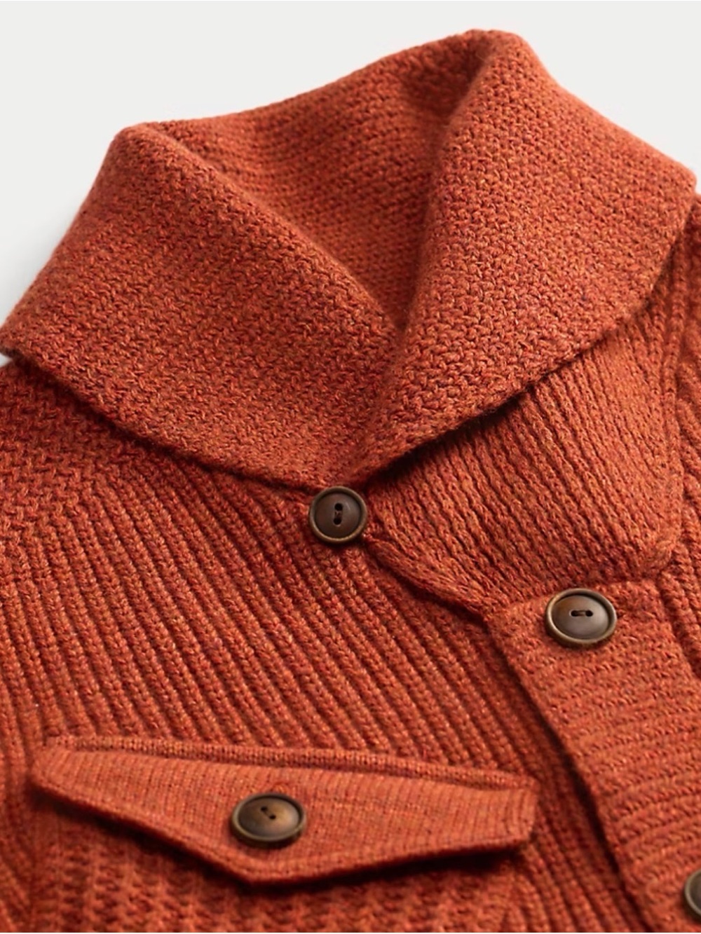 🍁Ralph Lauren RRL Men’s Wool-Cotton Shawl-Collar Cardigan🍁 - Picture 4 of 11